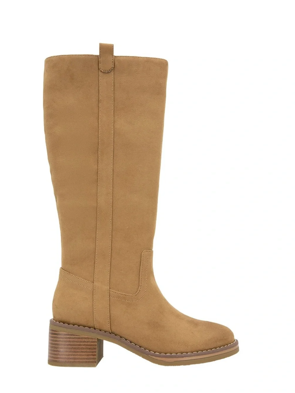 Kensie Tan Suede Over-The-Knee Block Heel Boots Size 9